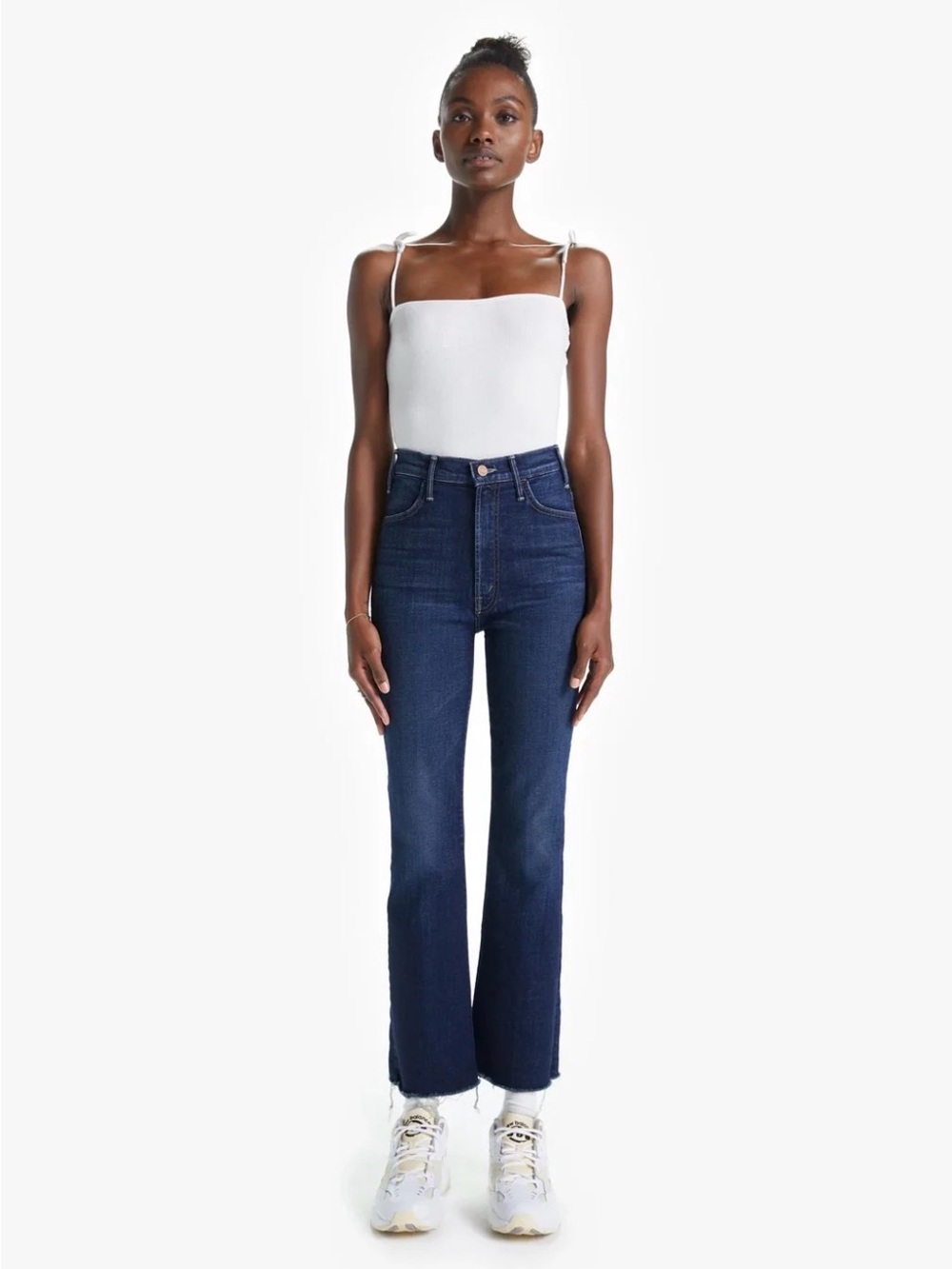 MOTHER The Hustler Ankle Fray Jeans Bombay Lost And Found Dark Wash Size 28